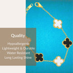Dual Clover Charm Bracelet