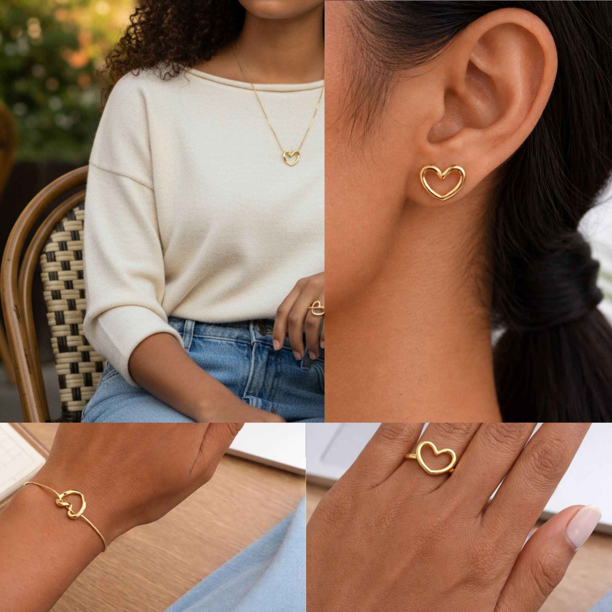 Aura Heart Jewelry Set