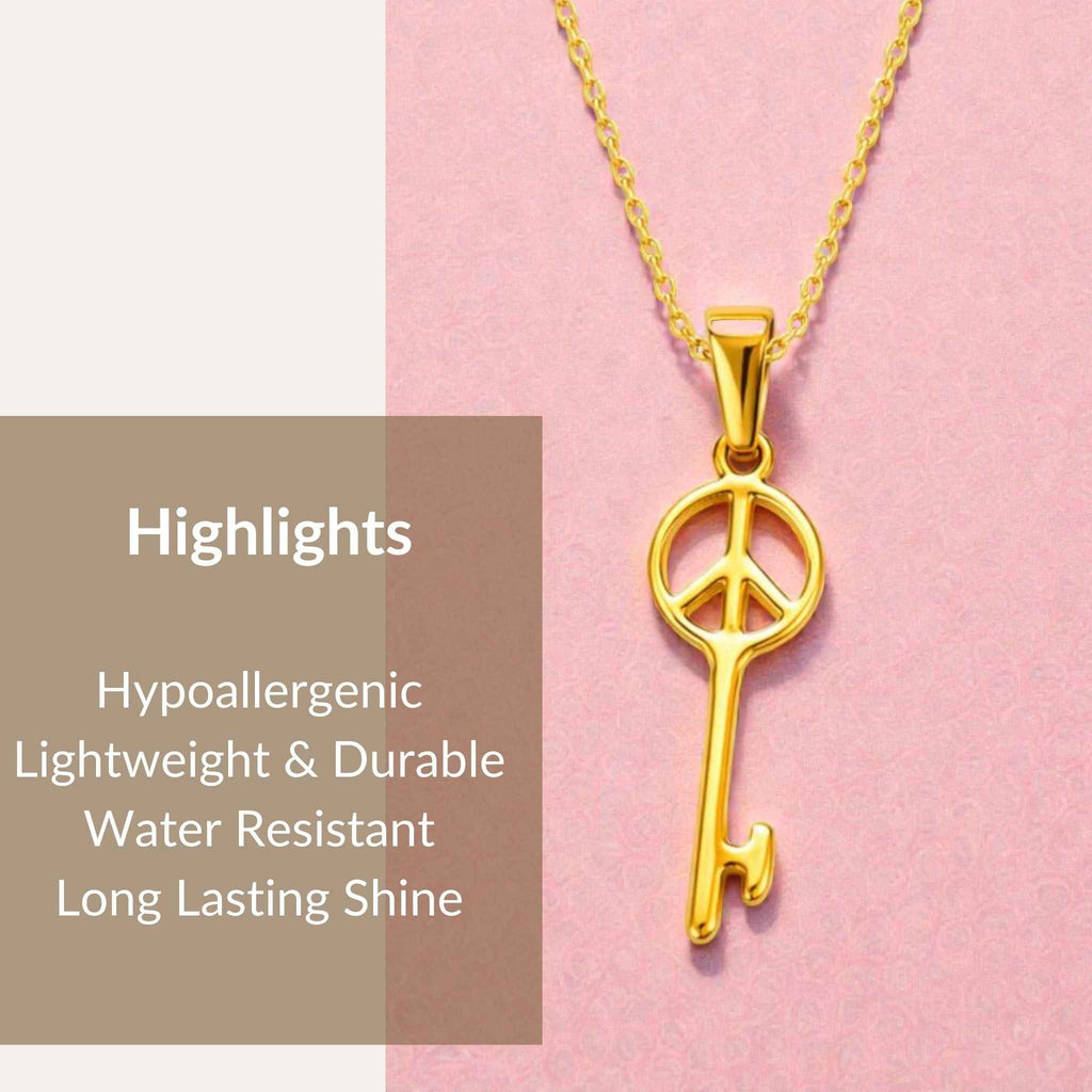 Peace Key Necklace