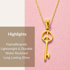 Peace Key Necklace