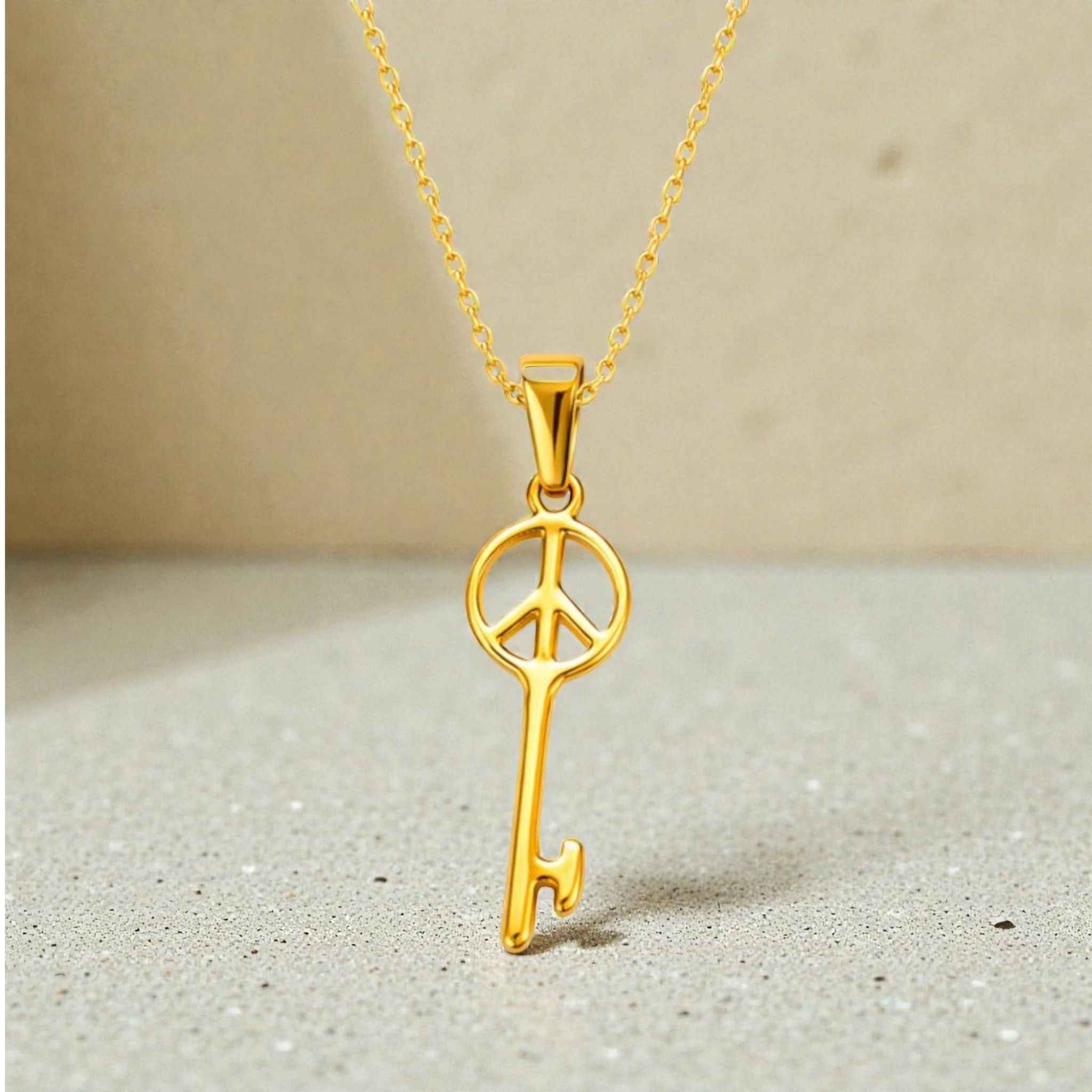 Peace Key Necklace