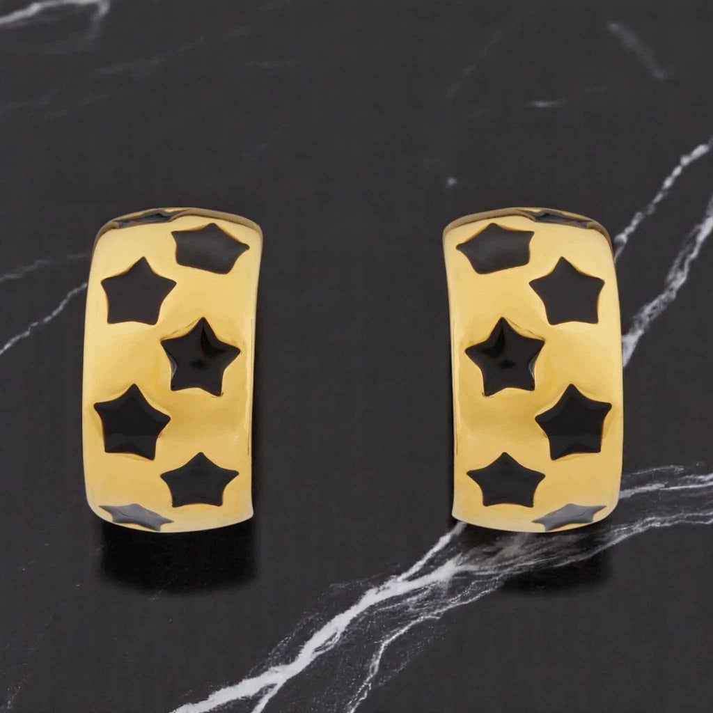 Stellar Noir Hoops