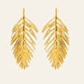 Golden Fern Studs