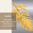Golden Fern Studs