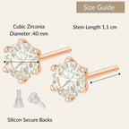 Rosé Solitaire Studs