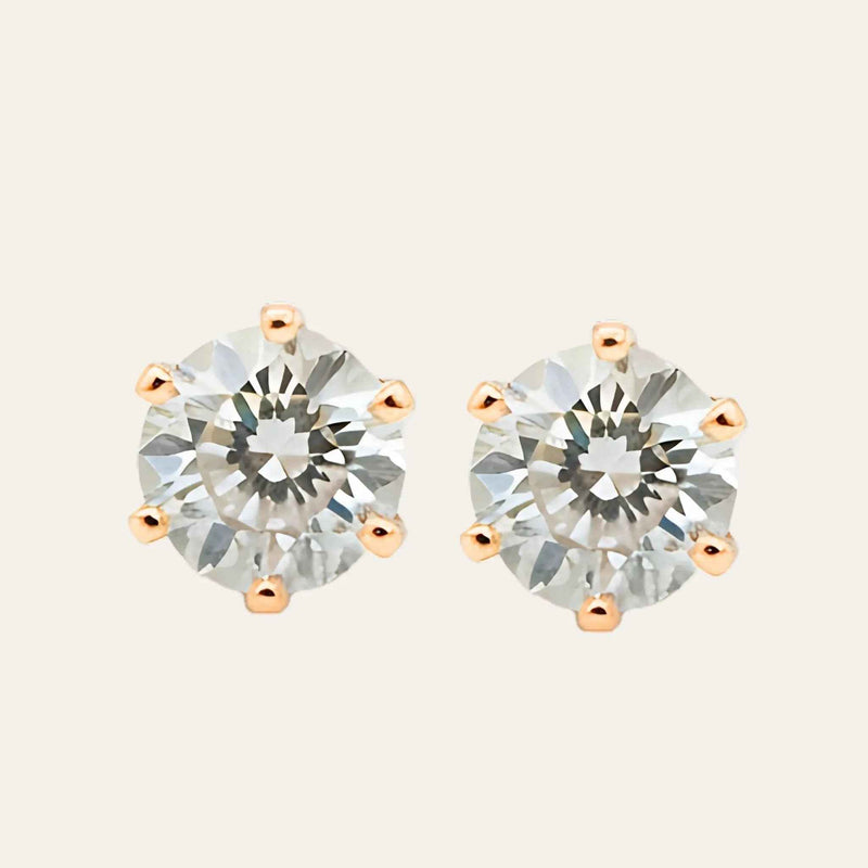 Rosé Solitaire Studs
