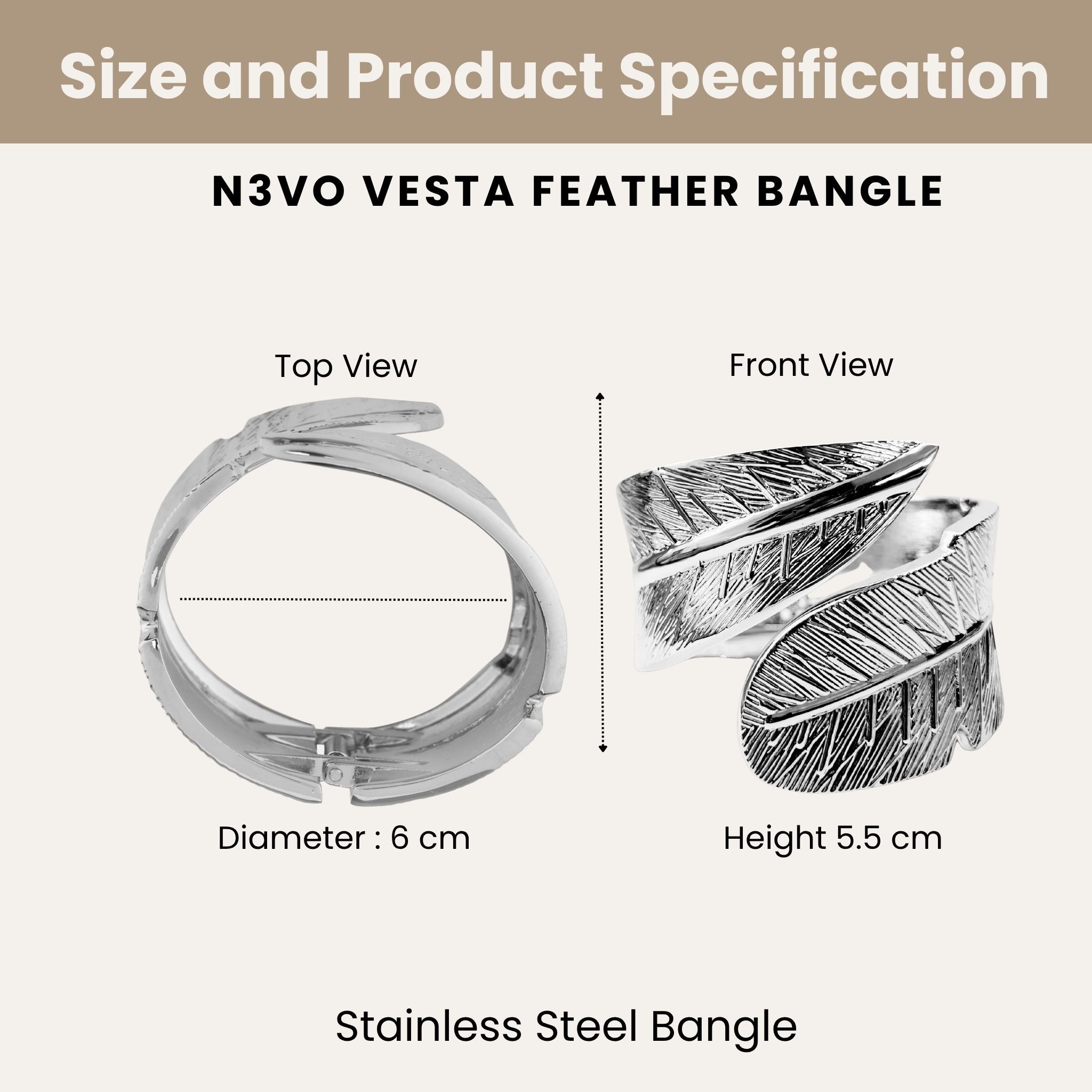 Vesta Feather Bangle