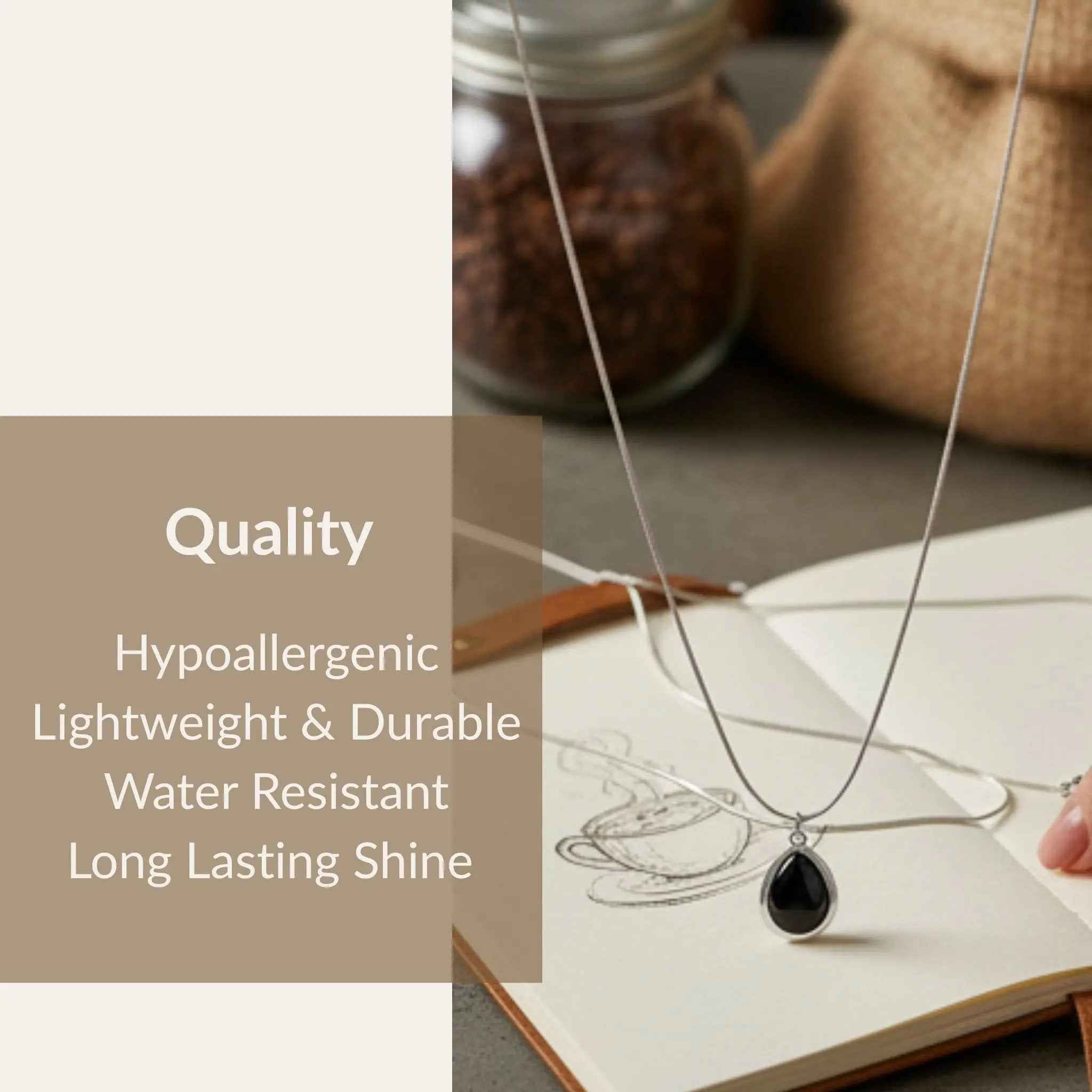 Onyx Dewdrop Necklace