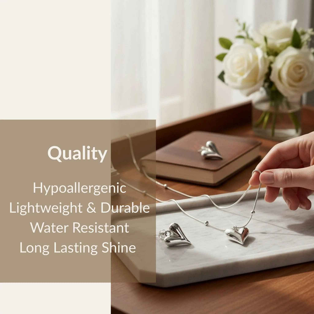 Silver Heartline Set