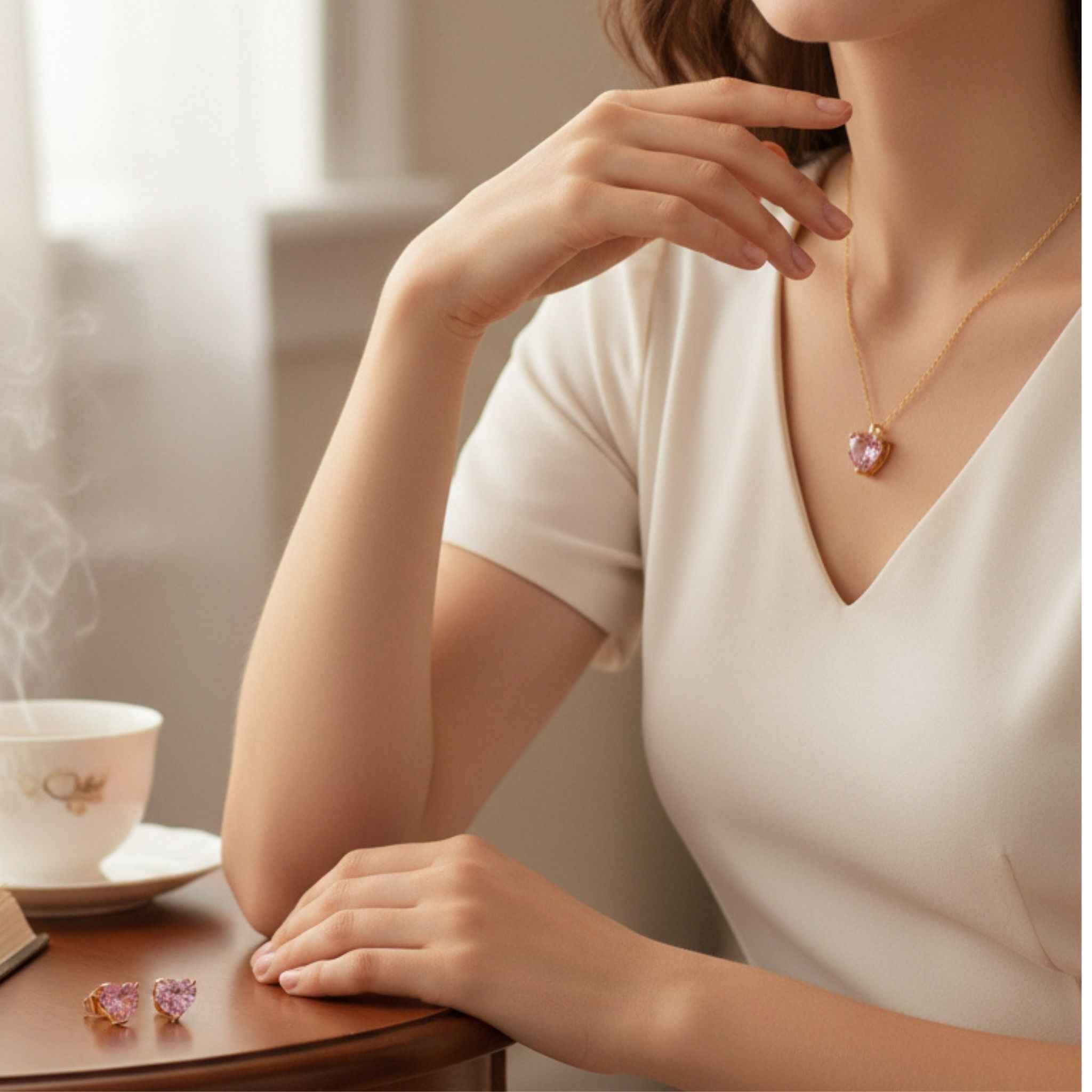 Rosé Heart Set